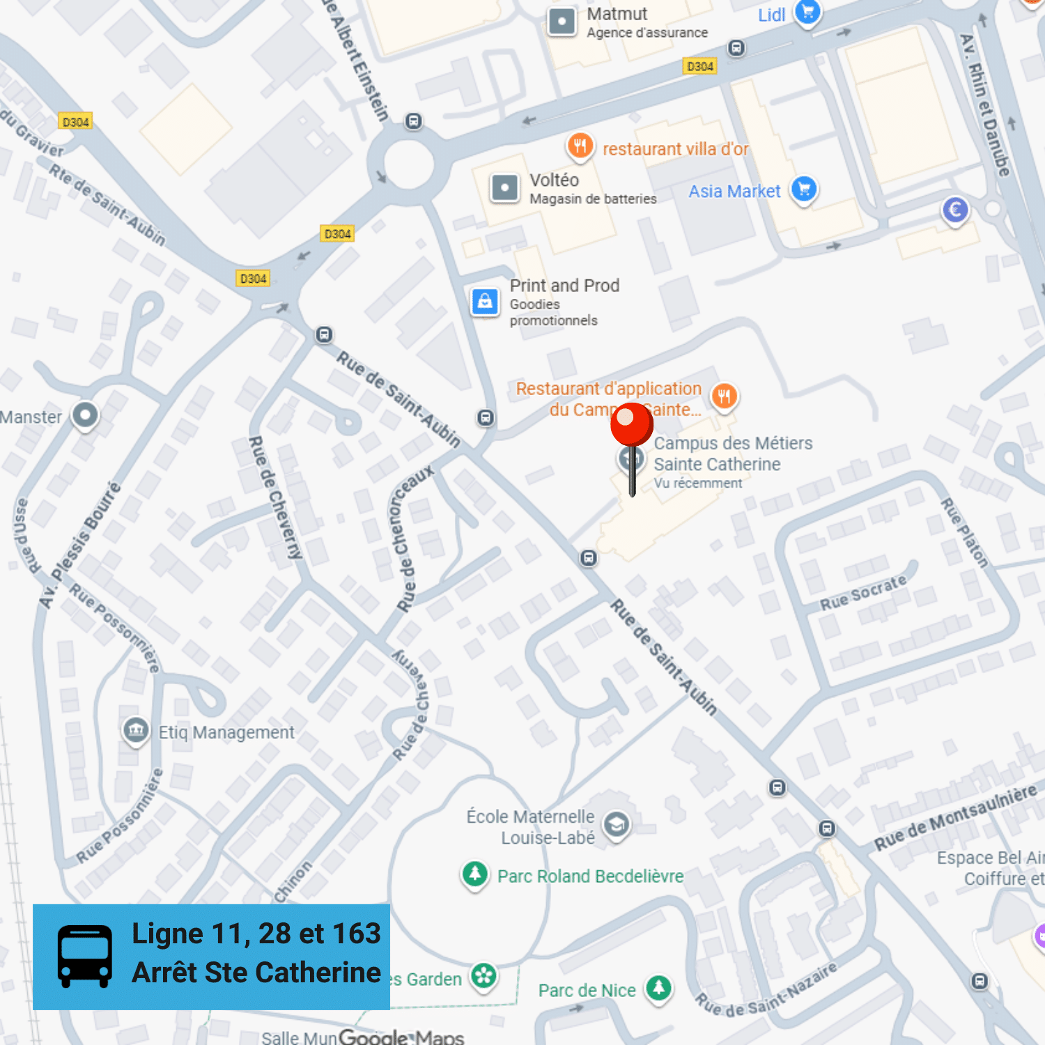 Carte Campus Sainte Catherine pour Forum vacances adaptées et répits pour tous